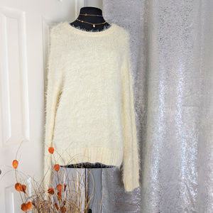 🆕 Apt 9 Sweater Cream Plush Pullover Sz XL